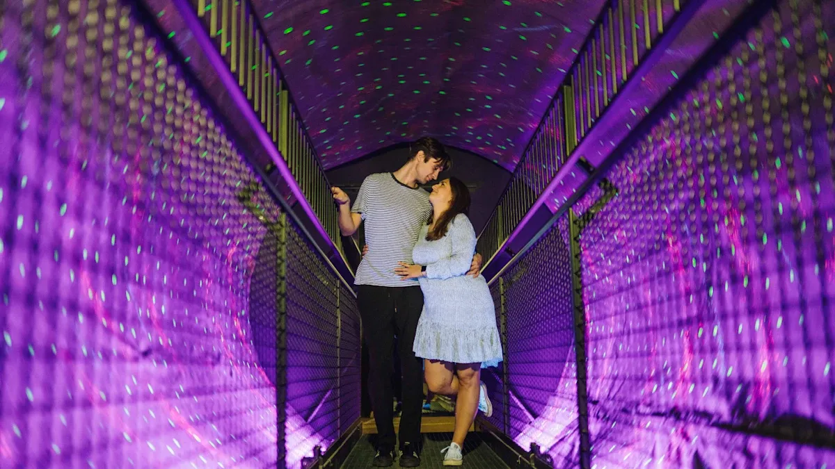 A romantic date through the world of illusions